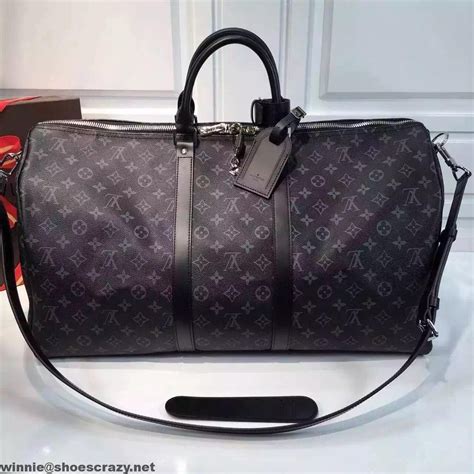 lv duffle bag black replica|louis vuitton duffle bag 50.